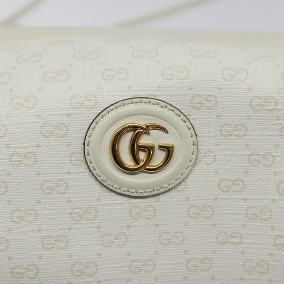 GUCCI Micro GG Supreme Shoulder Bag Pvc White Gold - Picture 15 of 16